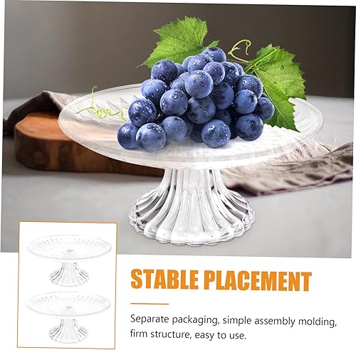 Miniatura 2 de STOBAZA Bandeja de almacenamiento de alimentos para la joyería, bandeja de exhibición de pasteles, bandeja de exhibición de cristal para el hogar