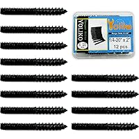 Vista 34 de Paquete de 12 unidades de pernos de gancho de 5/16-18 x 3 pulgadas negros