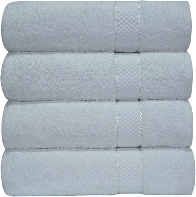 Casabella Luxury Pack Of 4 Bath Sheet 100% Egyptian Cotton Super Soft towel_White