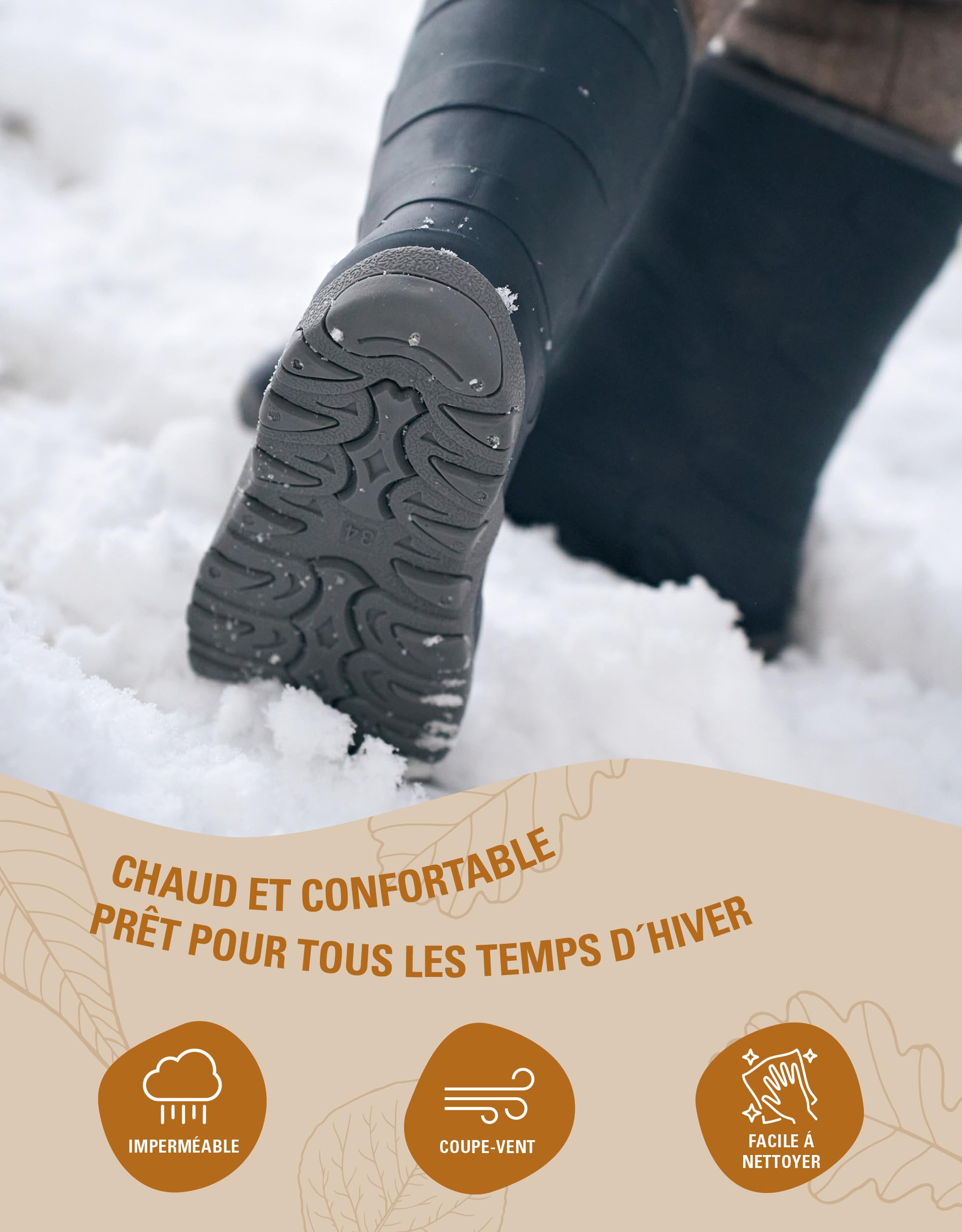 Mikk-line Thermostiefel | Winterstiefel Thermo Gummistiefel | Gefüttert | Wasserdicht | Warm Und Isolierend | Winddicht | Thermostiefel aus Naturgummi | Ultra Warm | Schneestiefel