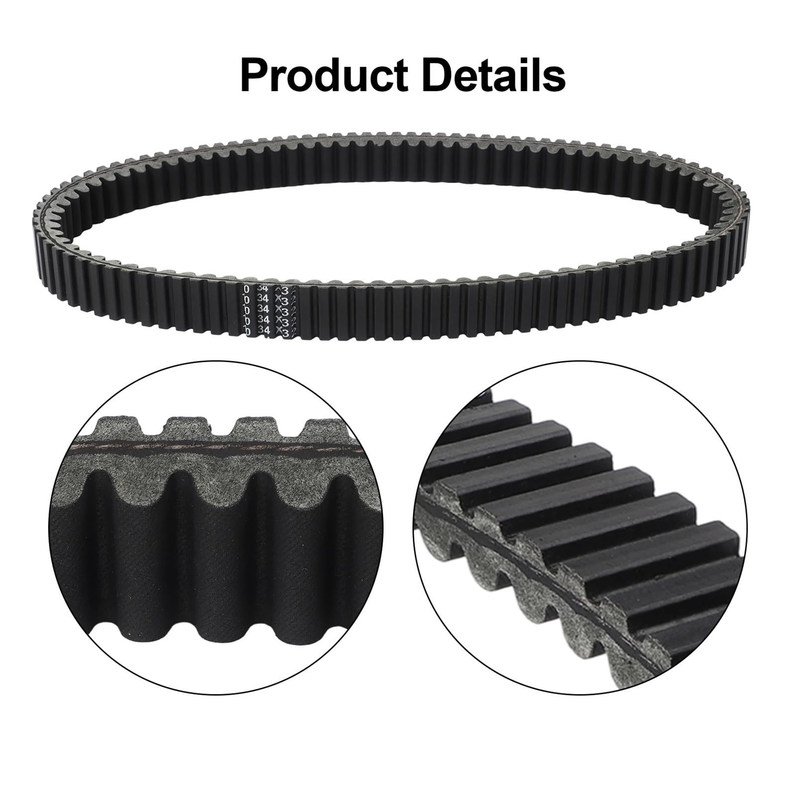 Generico Cinghia di Trasmissione, 500 J500 192MR-1001700, 1034x32mm | P800-1001700, LU018234, gomma, nera, mescola gomma aramide