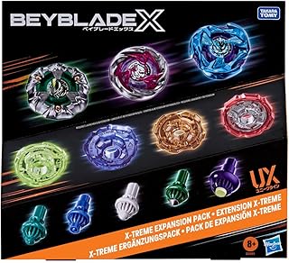 BEY BLADE X X-Treme Expansion Pack, 3 Blades, 4 Ratchets, 5 Bits, Battling Tops Game Toys, Ages 8+