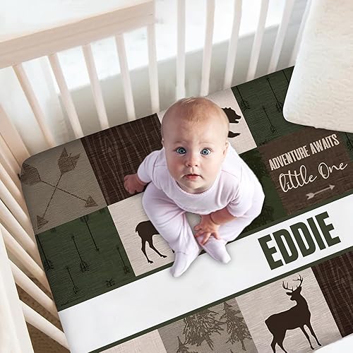 Miniatura 2 de Juego de ropa de cama personalizado para cuna para bebé, niño, juego de ropa de cama personalizado para cuna con nombre, ropa de cama de bebé, oso