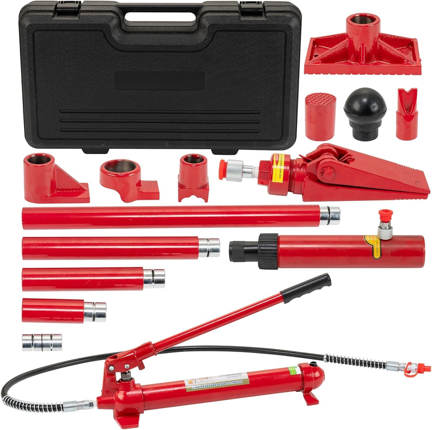 Photo 1 of ** selling as partial set **12 Ton Hydraulic Porta Power Kit, Heavy-Duty Frame Repair Tool Set with 4.6Ft Hose & Storage Case, 26,455 Lbs Capacity – Auto Body, Car, Truck & Garage Maintenance
