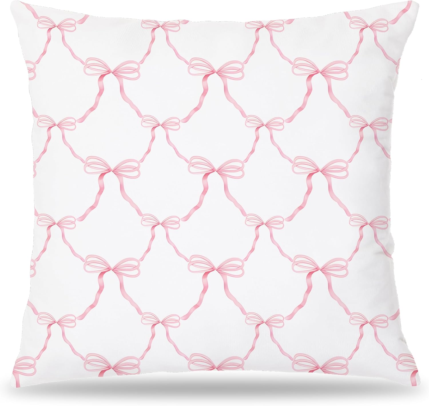 Amazon.com: LUKIPOM Coquette Pink Bow Pillow Covers 18x18, Pink Preppy Pillow Covers, Pink Room ...