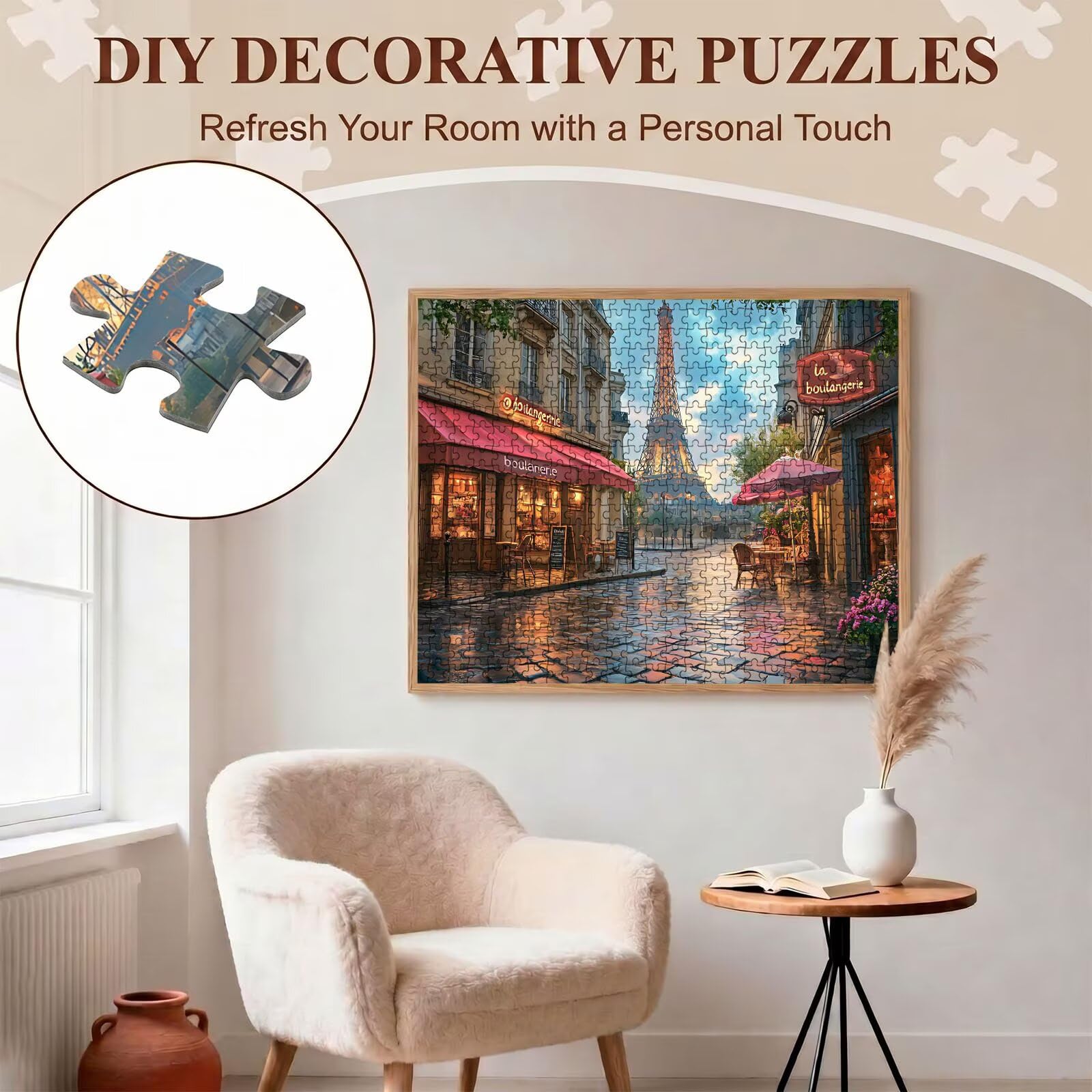Città Torre ferro Puzzle 1000 Pezzi per Adulti, Puzzle in Legno - Collezione Classica con Poster Incluso - Sfida di Concentrazione e Passatempo Antistress, Gioco per Famiglia, 75 x 50 cm f0-53