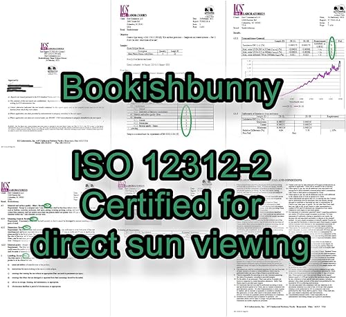 Miniatura 8 de 5 pares de visores solares de eclipse de plástico, visión del sol, certificado ISO, color mixto (negro+naranja), Negro y anaranjado