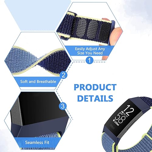 Miniatura 59 de Correas de nailon para reloj, compatibles con Fitbit Charge 4, Charge 3, Edición especial, correa de repuesto suave, deportiva, transpirable