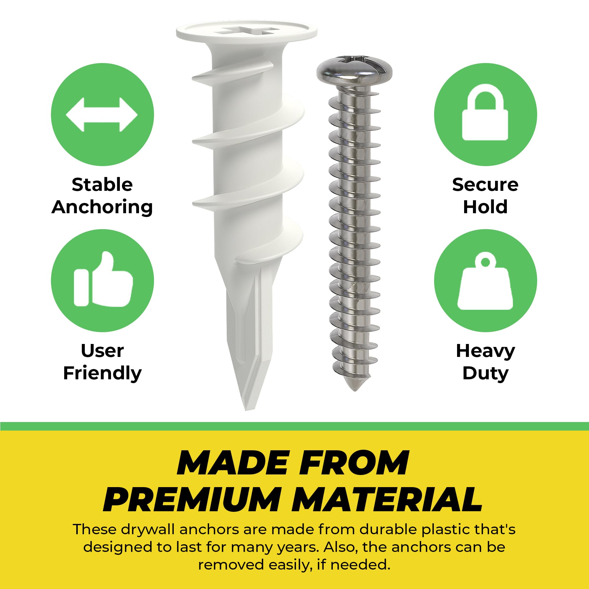 Snapklik.com : Qualihome Drywall Anchors