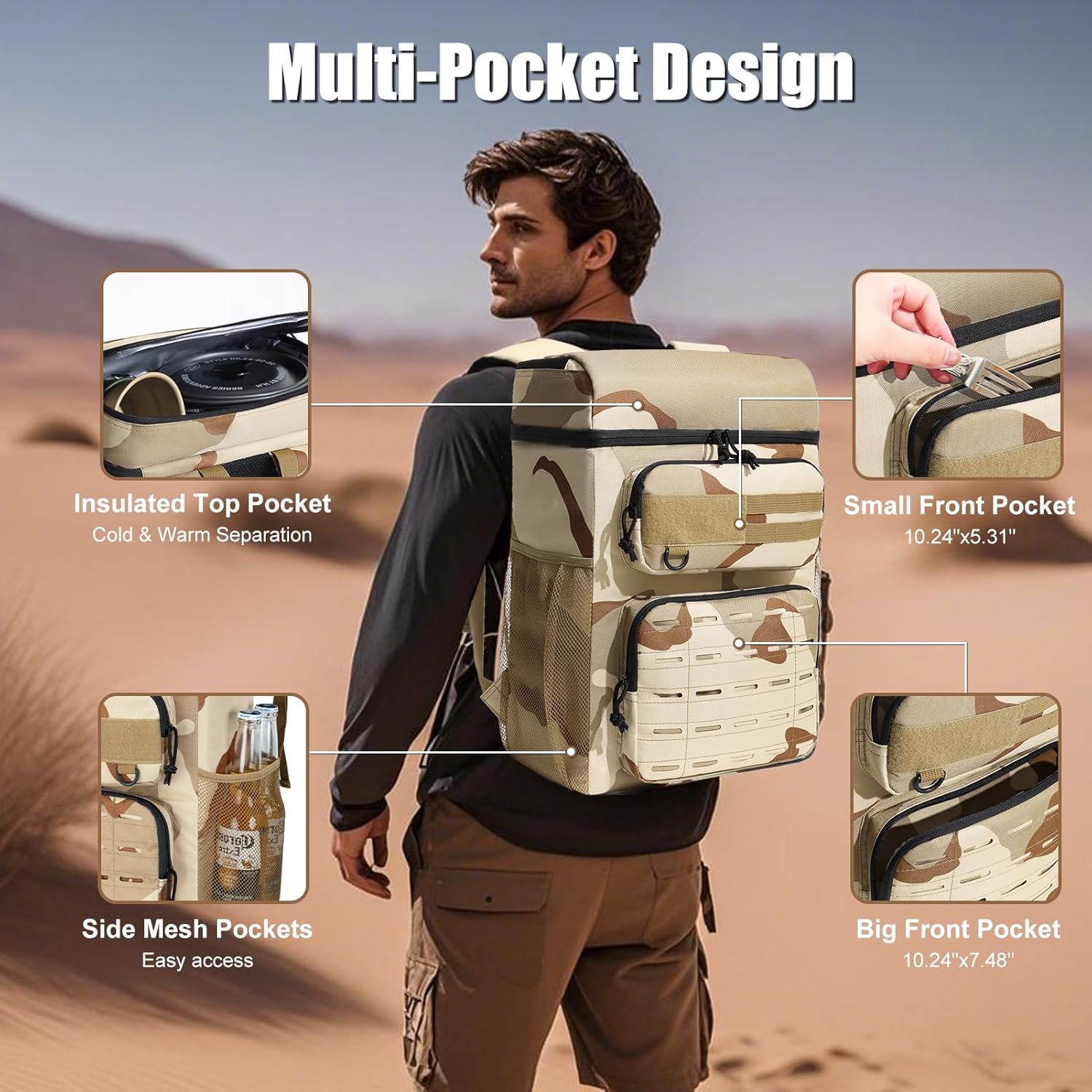 Backpack Coolers Insulated Leak Proof, 36 Cans Large Cooler Backpack Insulated Waterproof. Soft Cooler Bag for Beach Travel Outdoor Camping Picnic - Image 5