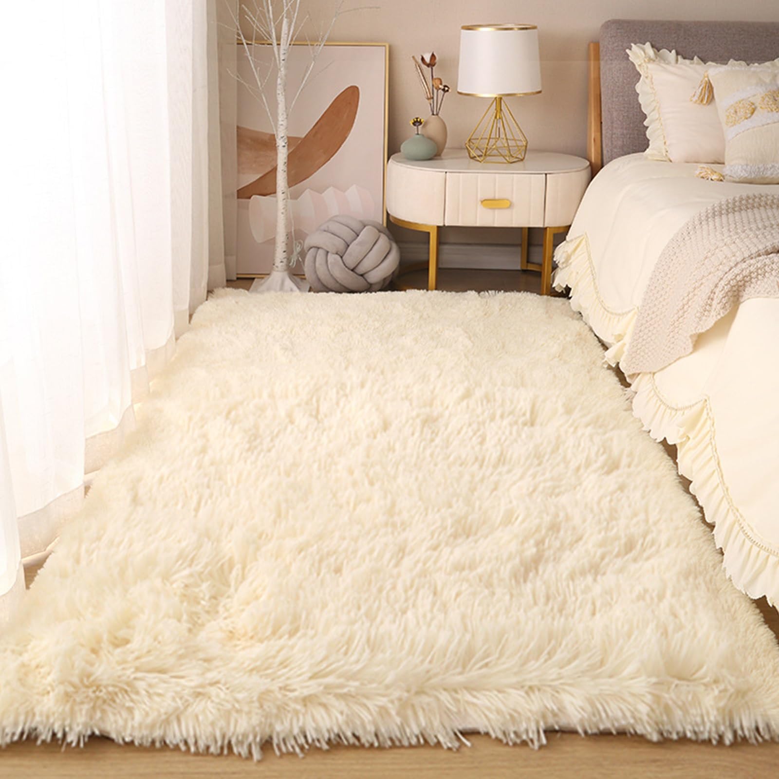 Tapis salon moelleux haut de gamme aspect moderne grand confort