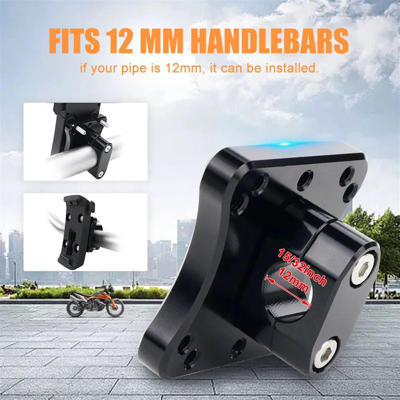 Soporte Navegación GPS Soporte para Teléfono Motocicleta GPS Soporte Navegación R12 para R1250GS R1200GS/GSA R1300GS CRF1000L CB500x Soporte para Navegación GPS
