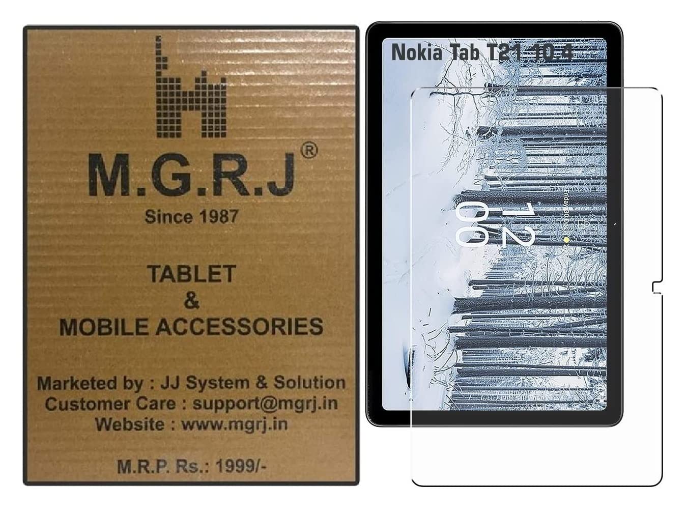M.G.R.J® Tempered Glass Screen Protector for Nokia Tab T21 (10.4" inch) (2022) (B0BZSLP58S) Amazon Price History, Amazon Price Tracker