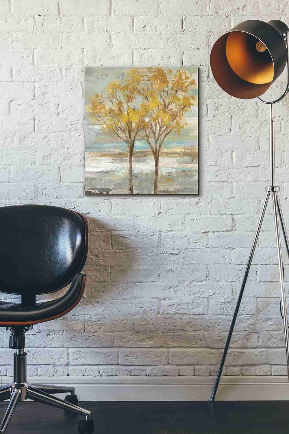 Epic Graffiti 'Golden Tree and Fog II' by Silvia Vassileva, Canvas Wall Art, 16"x18"