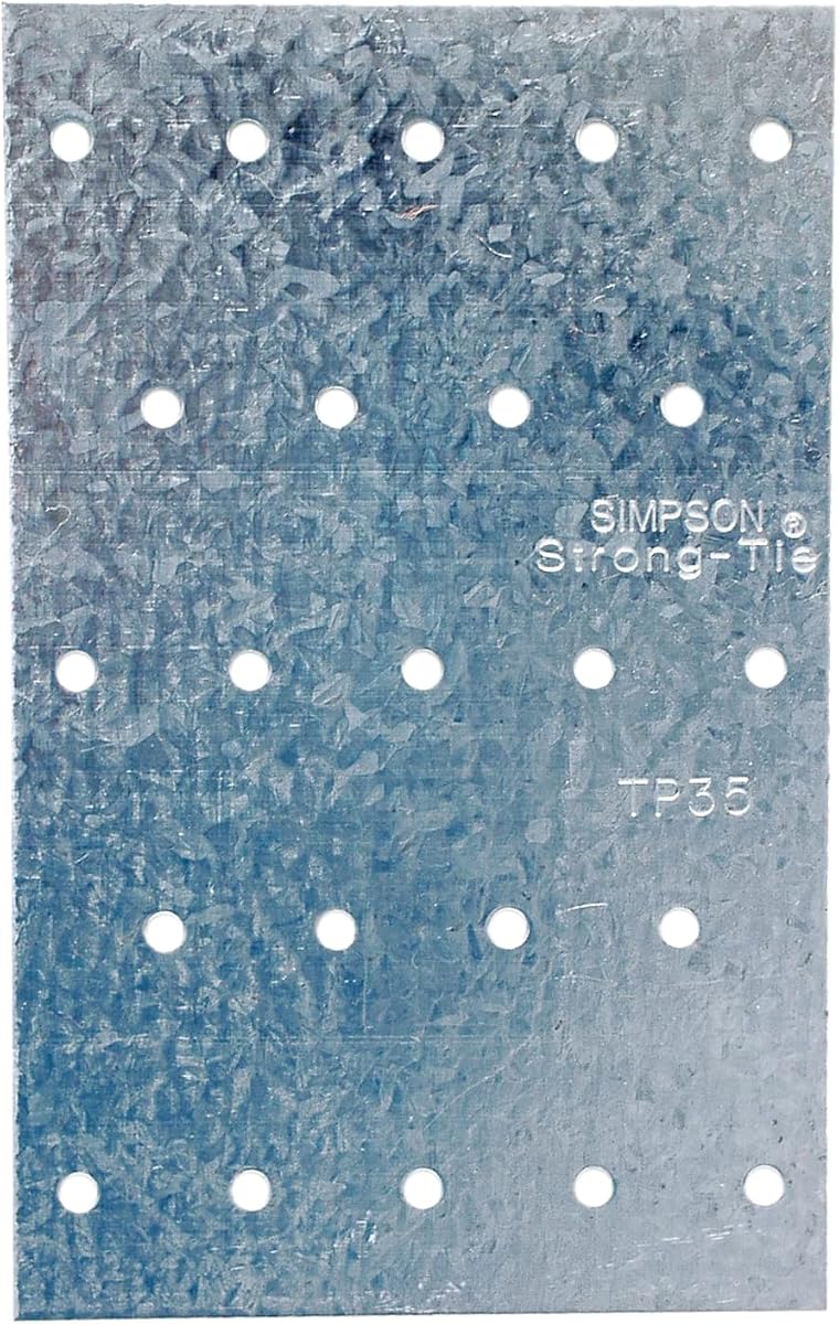 Simpson Strong-Tie TP35 TP 3-1/8 in. x 5 in. 20-Gauge Galvanized Tie Plate (Pack of 100)