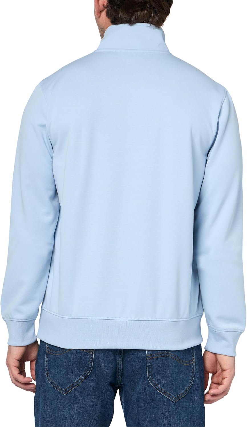 Lacoste Men's Zip Neck Cotton Blend Sweatshirt