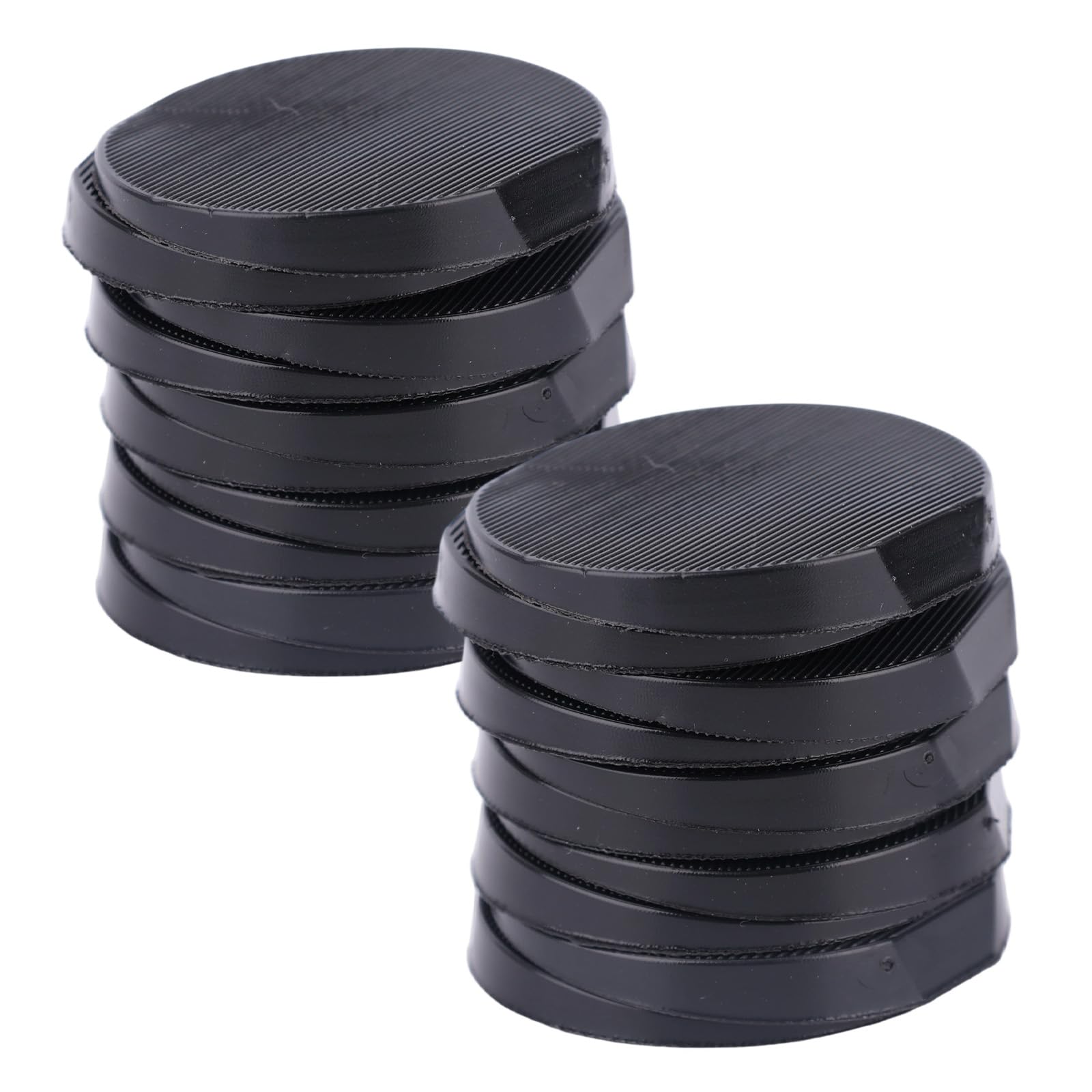 Fukaisu 20pcs Rubber Furniture Levelers, Non-Slip Shims for Leveling Tables Toilets Chair Legs Appliances on Uneven Floors Stackable Wedge Feet for DIY Home Improvement (Black)
