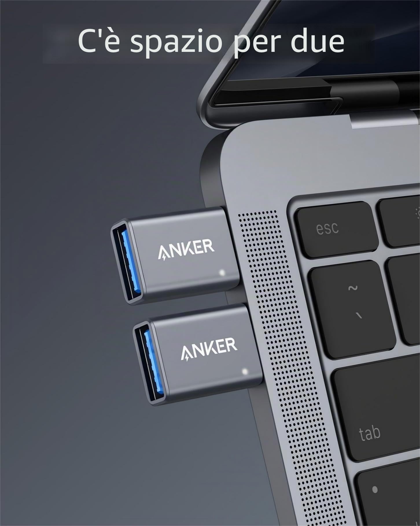 Anker Adattatore USB C a USB 3.0 Femmina, Confezione da 2, per MacBook Pro 2020, iPad Pro 2020