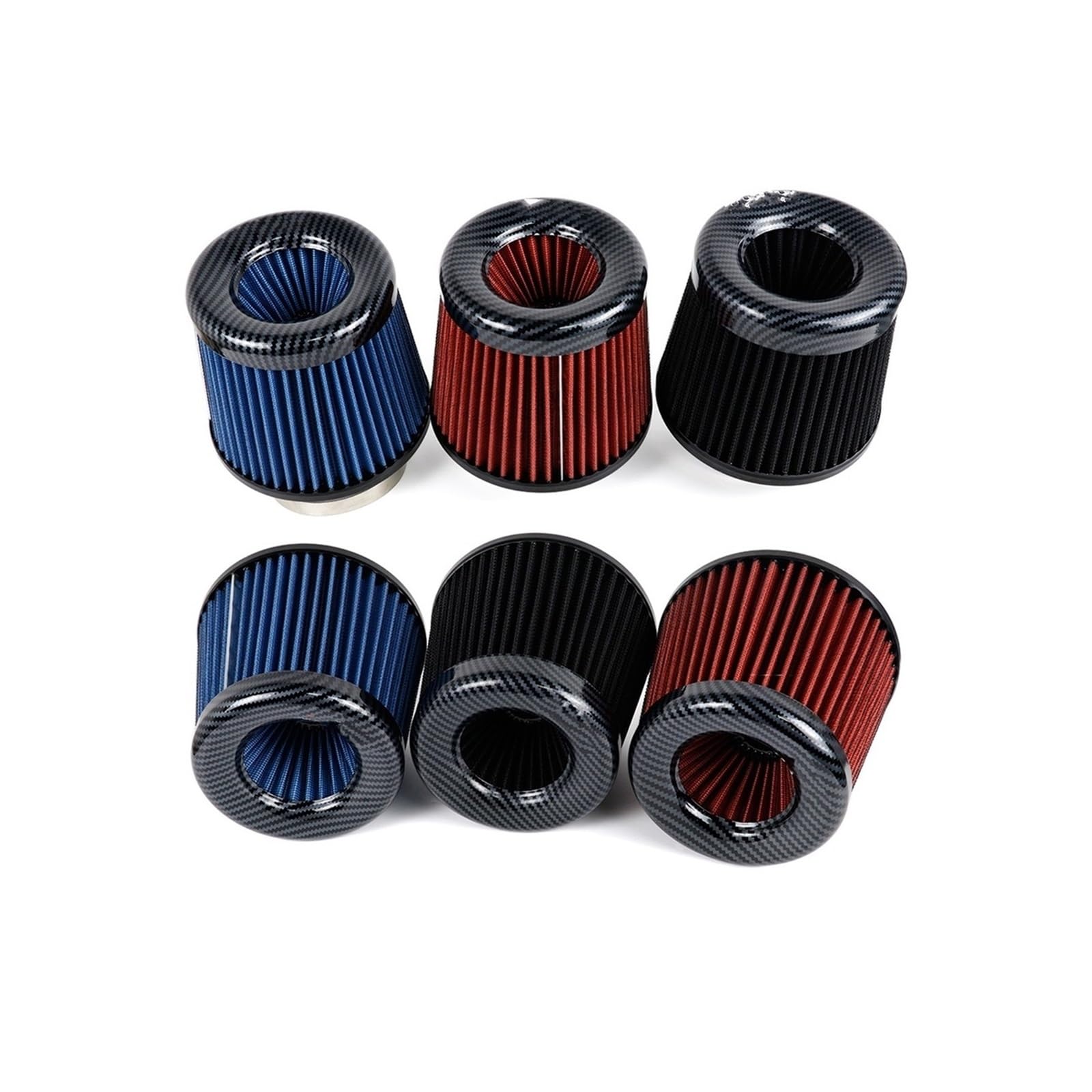 Filtr powietrza silnika 4/3,5/3 cala Carbon Look Fit For Style Super Power Filtr powietrza High Flow Calibre Czyścik dolotu Głowica grzybkowa(K101 Blue)