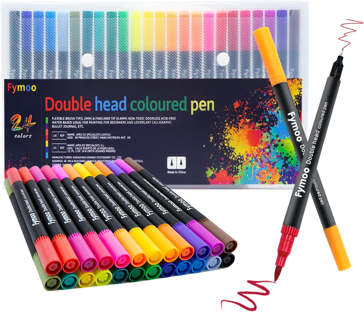 Pennarelli A Doppia Punta 120 Colori - Pennello E Punta Fina Per Lettering, Journaling E Disegno - Foto 10