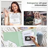 Vista 160 de Ospelelf Mini 3 Ring Binder, 2 Inch, Cute Pink Marble Binder for 5.5" x 8.5" with 5 Tab Dividers, File Folder Labels and Low Profile Clipboards