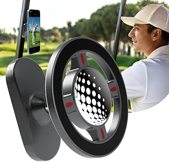Strong Magnetic Golf Cart Phone Holder, Magnetic Phone Mount Compatible with MagSafe iPhone and Android, 360 Rotation, Secure No-Slip Grip, Golf Accessories Gifts for Men Father Women Golfers