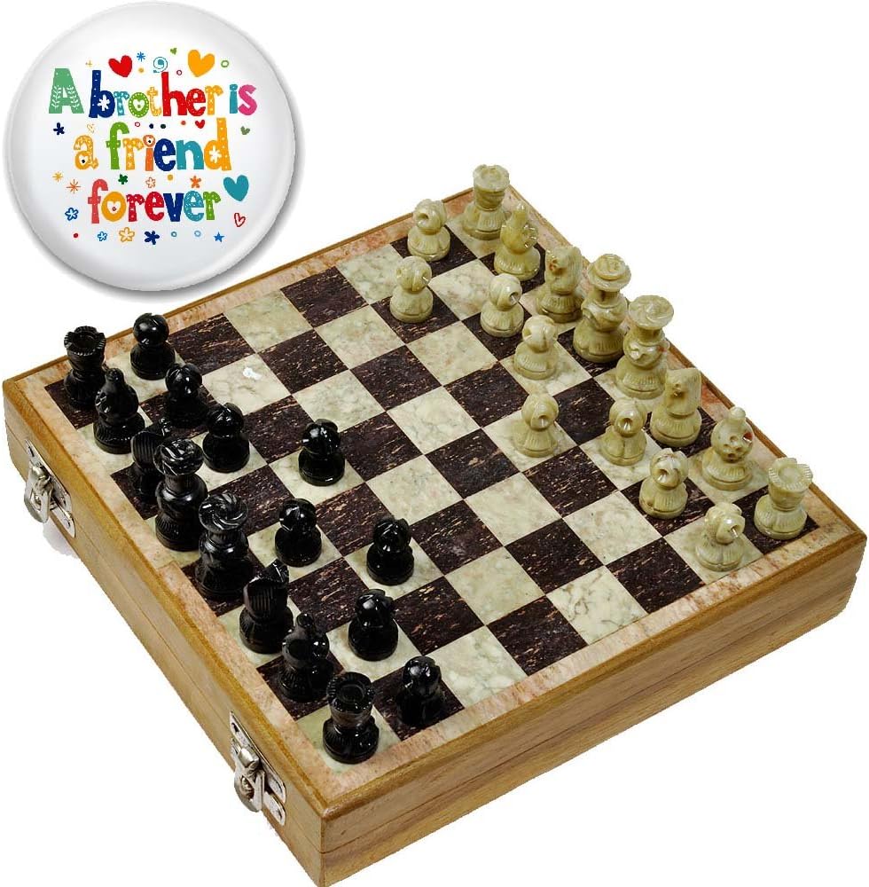 Little India Real Makrana Marble Chess Board Handicraft -106