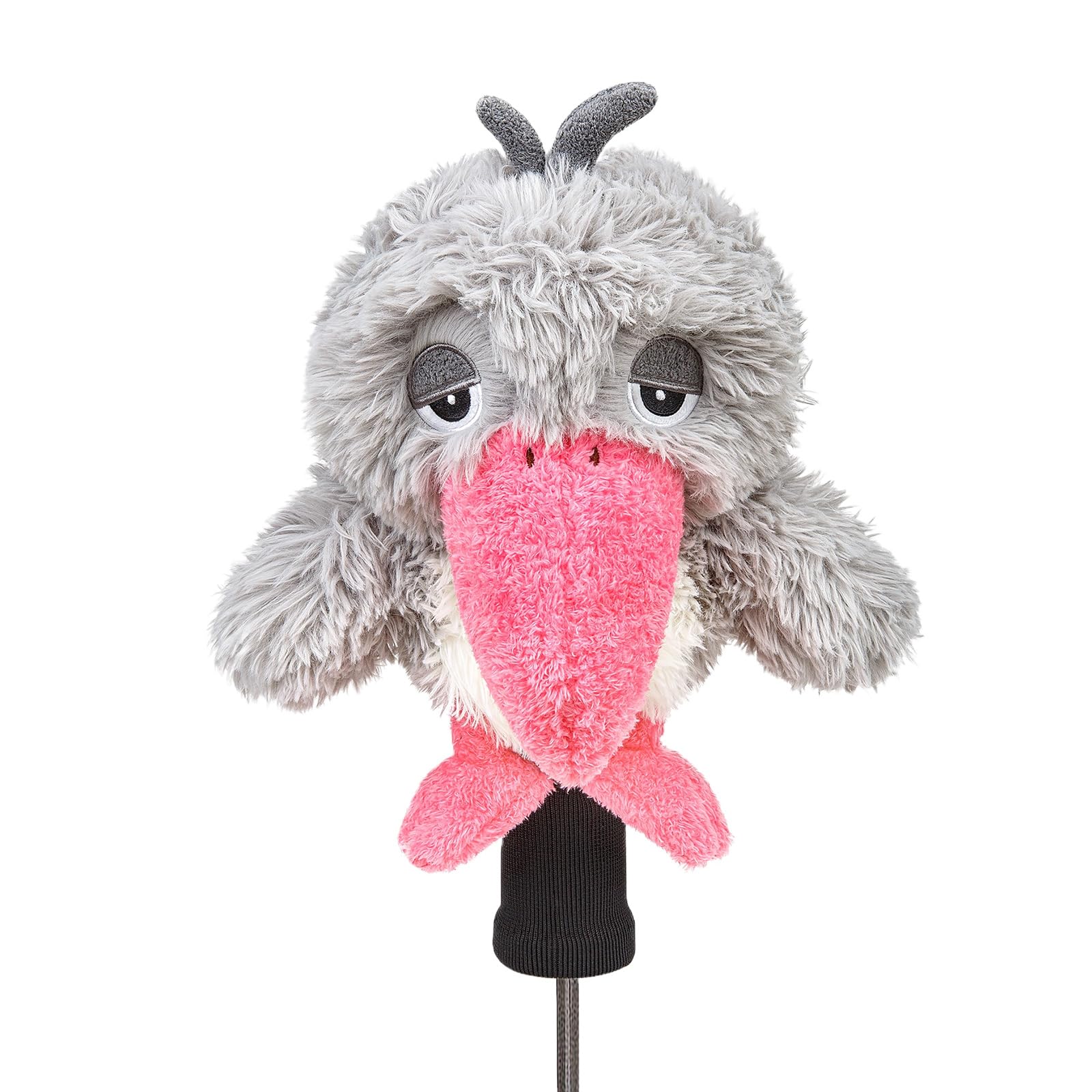 Funny Pink Mouth Sleepy Bird Golf Headcover, Animals Plush Golf Club Head Covers, Small Size Fits Hybird and Irons, Large Size Fits Standard 460cc Driver Head
