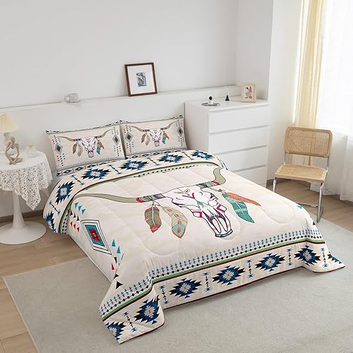 Miniatura 10 de Erosebridal Juego de edredón para niños y niñas, juego de ropa de cama con estampado de vaquero, diseño de granja, a cuadros, caballo y vaca, para