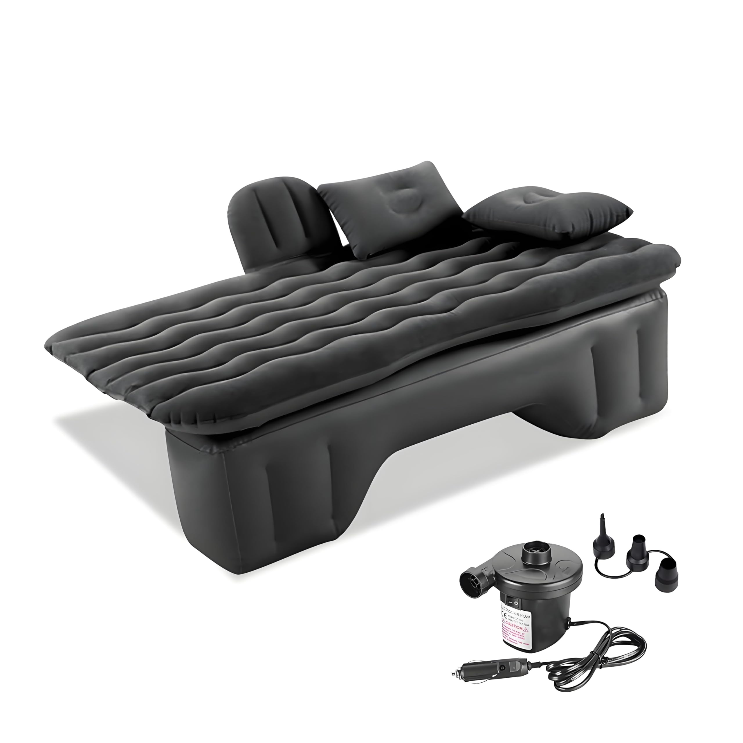 R-timer 1 Set Car Air Mattress for Suzuki Swift/Sport AZ/Hybrid 2017-2024 2025, Inflatable Back Seat Travel Bed Sleeping Pad Camping Rest Cushion with Electric Pump,Black