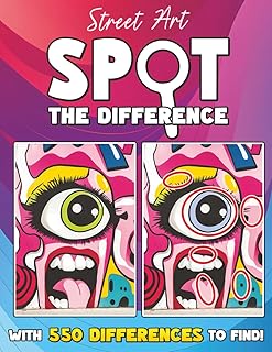 Creative Contributors Spot the Difference Book For Adults: Street Art: Picture Puzzle Book with 550 Differences to Find (Spot the Difference for Adults : Large Print Picture Puzzles in Full Color)