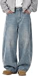 Jeans Baggy pour hommes large jambe Loose Fit Hip Hop vieux pantalons de denim Relaxed Y2K Streetwear Skate Jeans