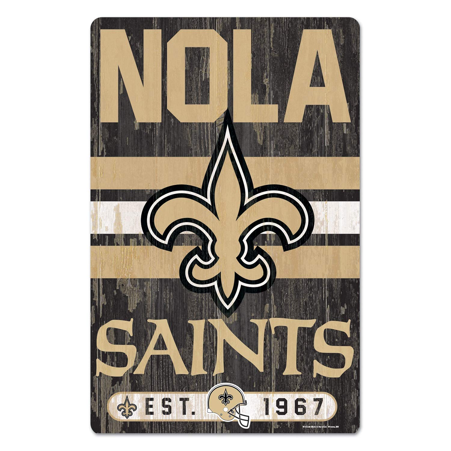 Wincraft NFL Panneau en bois Motif New Orleans Saints