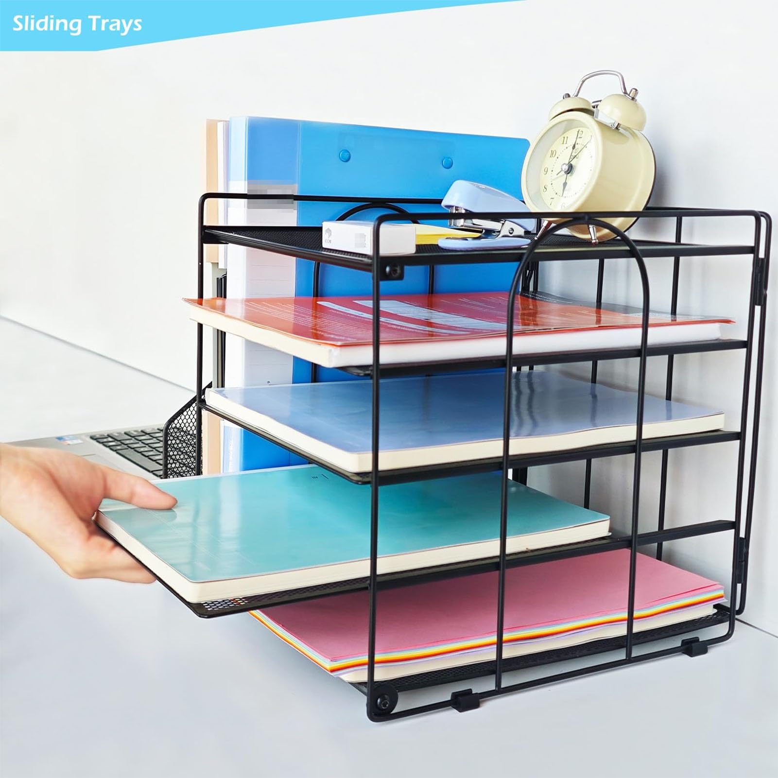 Organizer Portadocumenti Da Scrivania A 4/5 Ripiani, Organizer Per Cancelleria, Lettere, Riviste, Libri E Documenti, Per Ufficio Domestico, Materiale Per Insegnanti E Accessori(White,32*31*32cm)