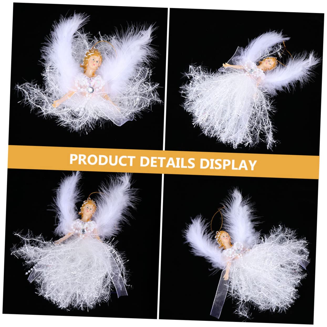 OUNONA 8piezas Adornos Colgantes De Ángel para Navidad Decoraciones De Festival Muñecos De Peluche para Árbol y Fiesta Accesorios De Decoración Encantadores