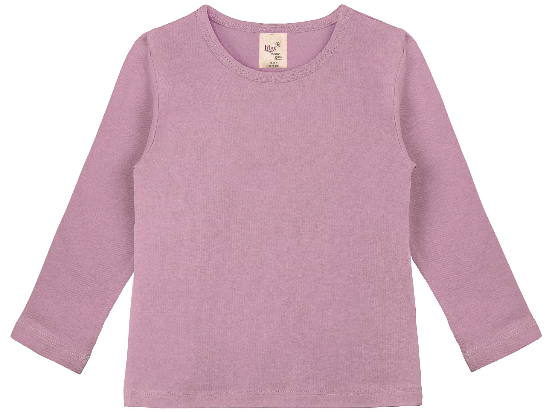 Amazon.com: Lilax Girls' Basic Long Sleeve Round Neck Cotton T-Shirt