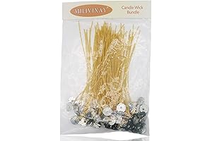 MILIVIXAY 6 Inch Hemp Wick with Edible Beeswax