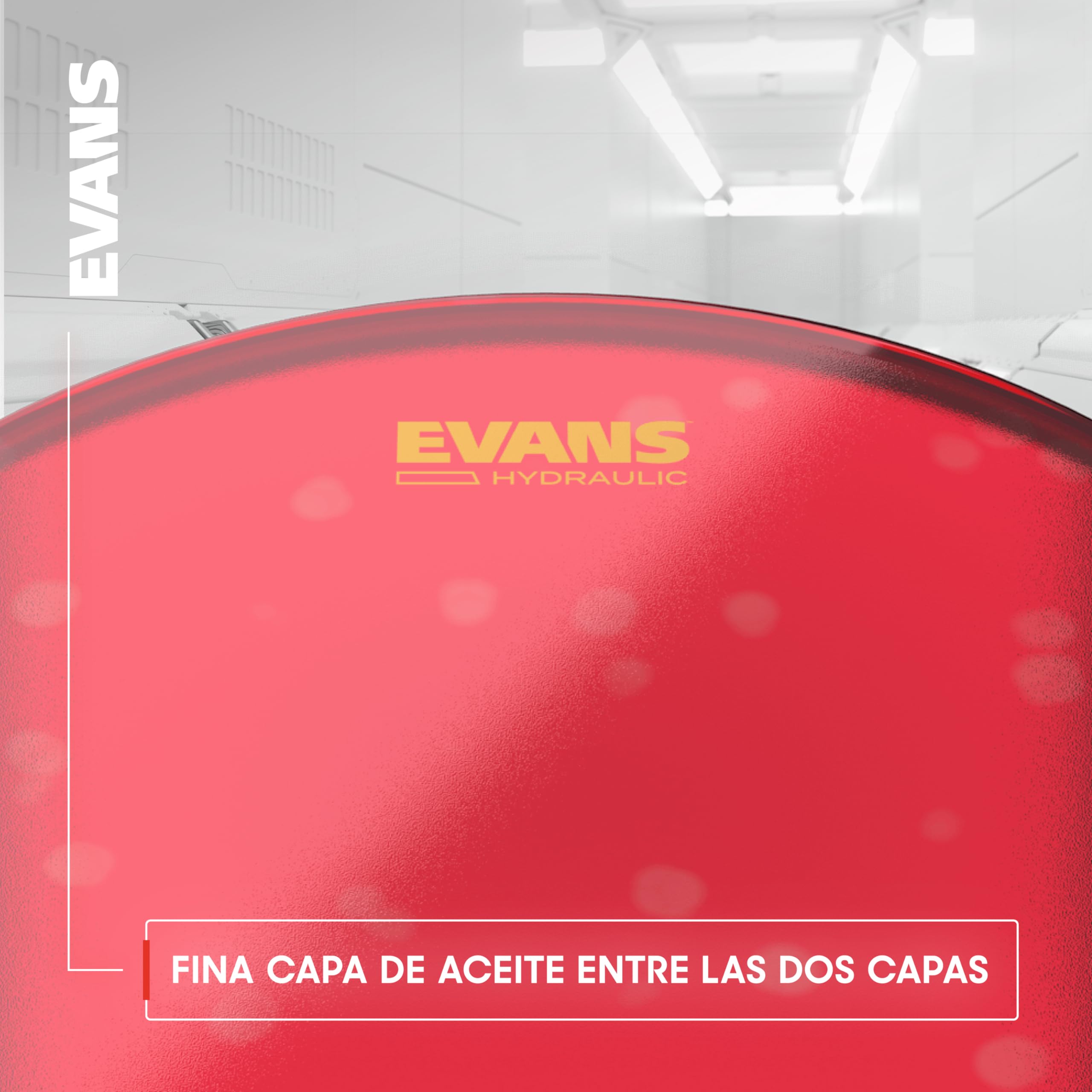 Evans Parche hidráulico rojo, 14 pulgadas