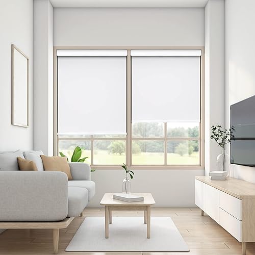 Miniatura 4 de DEZ FURNISHINGS 3UWT700720 FreeStop - Persiana enrollable, 70 pulgadas de ancho x 72 pulgadas de alto, color blanco