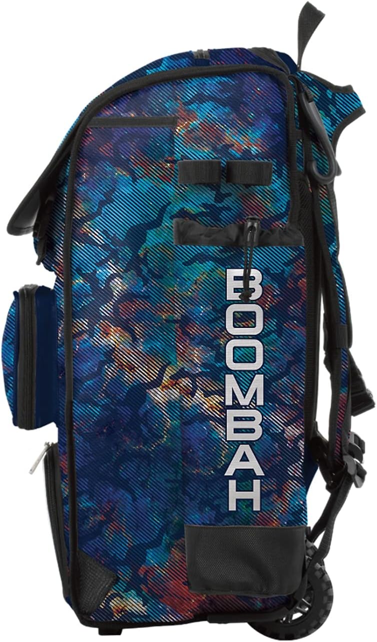 Boombah Catchers Superpack Hybrid Rolling Bat Bag - Nebula Multicolor - Wheeled & Backpack Version