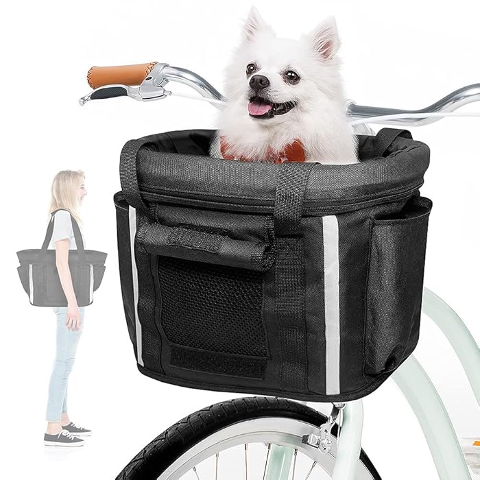 Buy ANZOME Dogs Carrier Bike Basket, Small Pet Bike Baskets Front