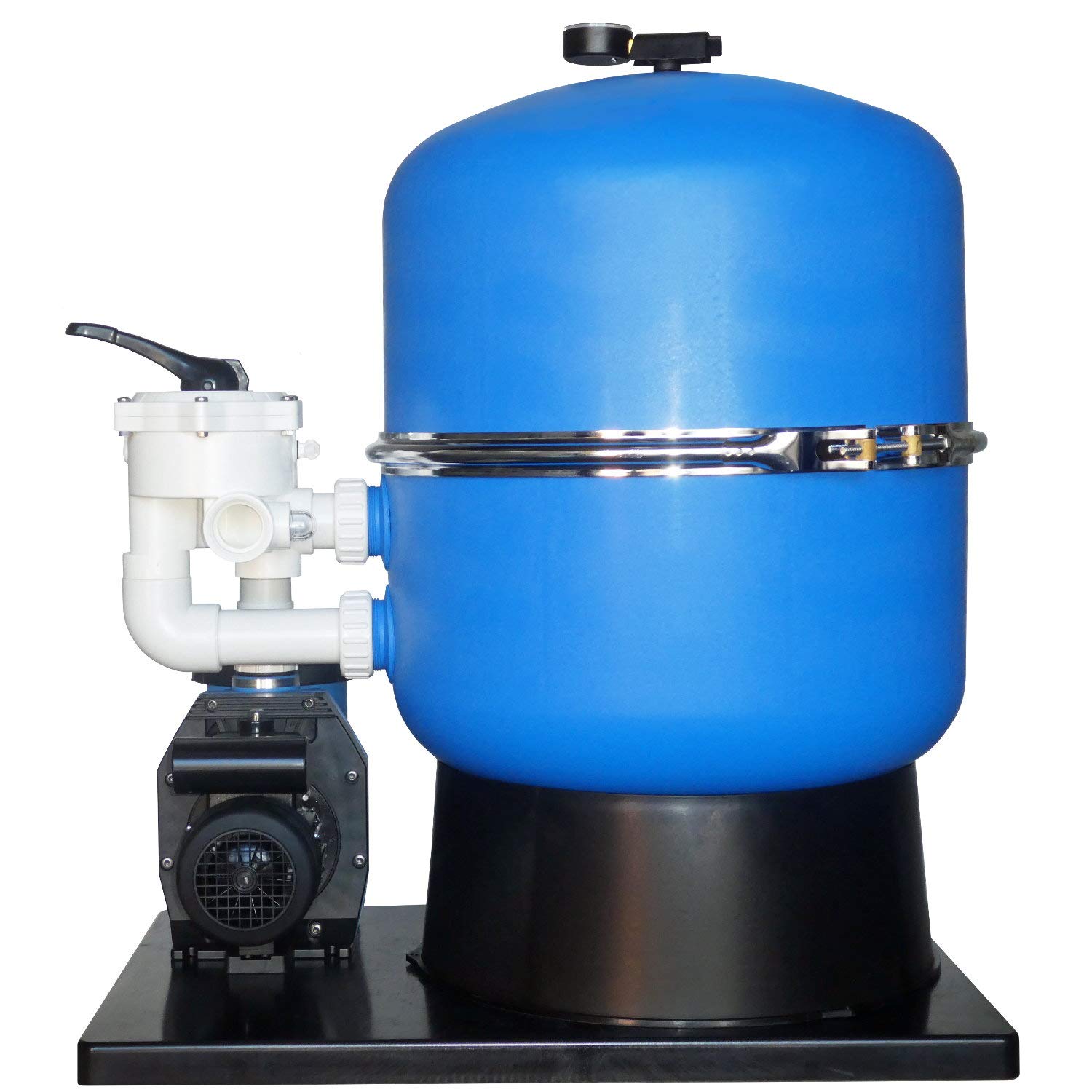 well2wellness Système de Filtre à Sable pour Piscine Hawaii 2 Parties Ø600mm Plus Pompe de Filtration Badu Prime 13-230V