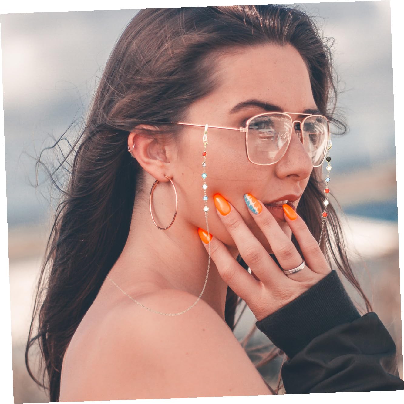BESPORTBLE Cadena De Gafas Correa Gafas Correa Para Gafas Moda Cadena Para Colgar Gafas En El Cuello Cable Cadenas De Anteojos De Mujer Cadena De Anteojos Gel De Sílice