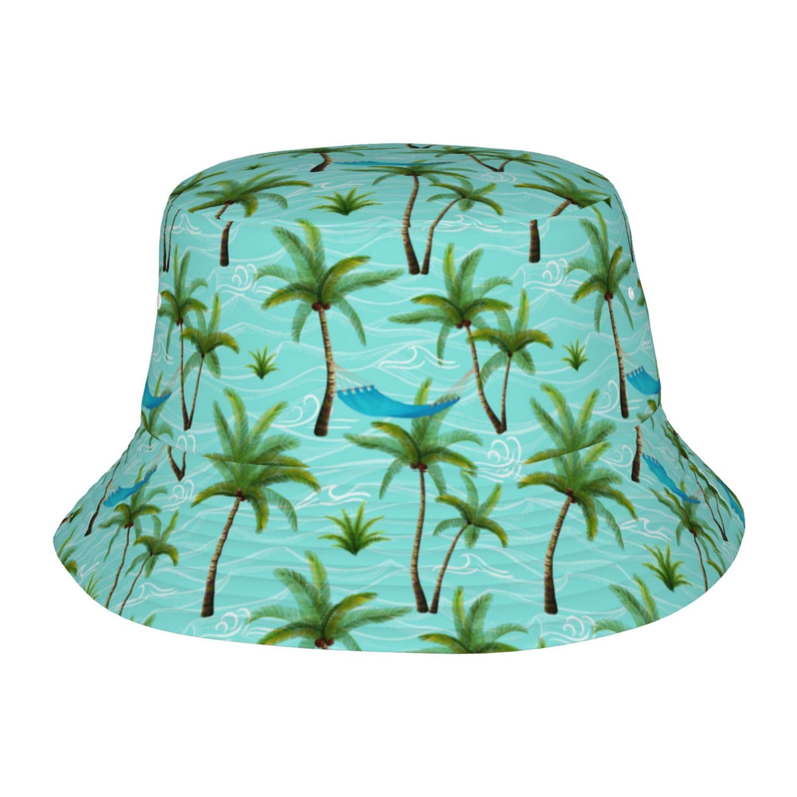 YFBXHSN Summer Bucket Hat Hawaiian Bucket Hat Fashion Beach Cap for Men Women Outdoor Fisherman for Beach Travel Headwear