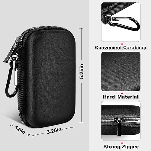 Miniatura 2 de Funda compatible con disco duro externo portátil WD 1 TB, 2 TB, 500 GB, My Passport SSD, bolsa de almacenamiento también se adapta a cables USB