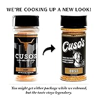 Vista 9 de Cuso Cuts Dust BBQ Seasoning Rub - Condimento para barbacoa en polvo para carne de res, para ahumar, parrilla y marinada - Especias para filetes