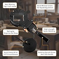 Vista 5 de Feekoon 1 paquete de abrazaderas de correa para cinturón de 13 pies para carpintería, abrazaderas de banda de liberación rápida con 4 garras