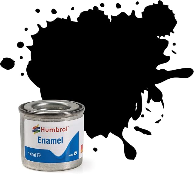 Humbrol AA0360 14ml No. 1 Tinlet Enamel Paint 33 (Black Matt)