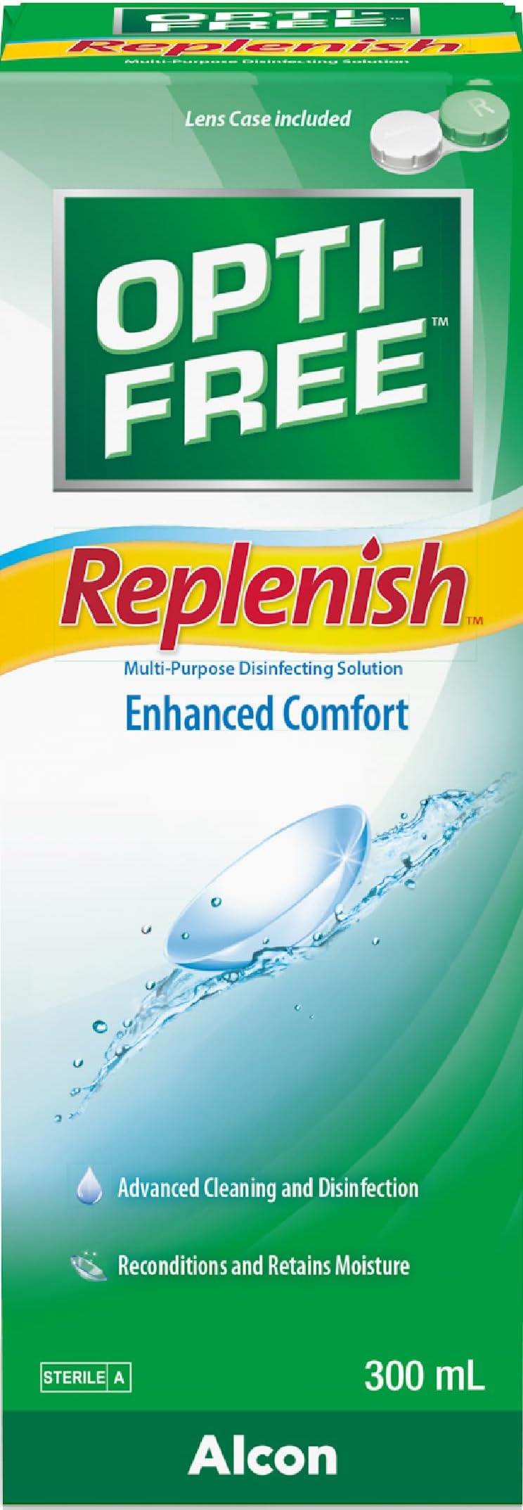 Replenish concact Lens Care Solution | Single Bottle | 1 x 300 ml