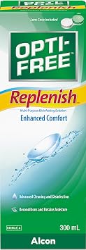 Opti-Free Replenish concact Lens Care Solution | Single Bottle | 1 x 300 ml